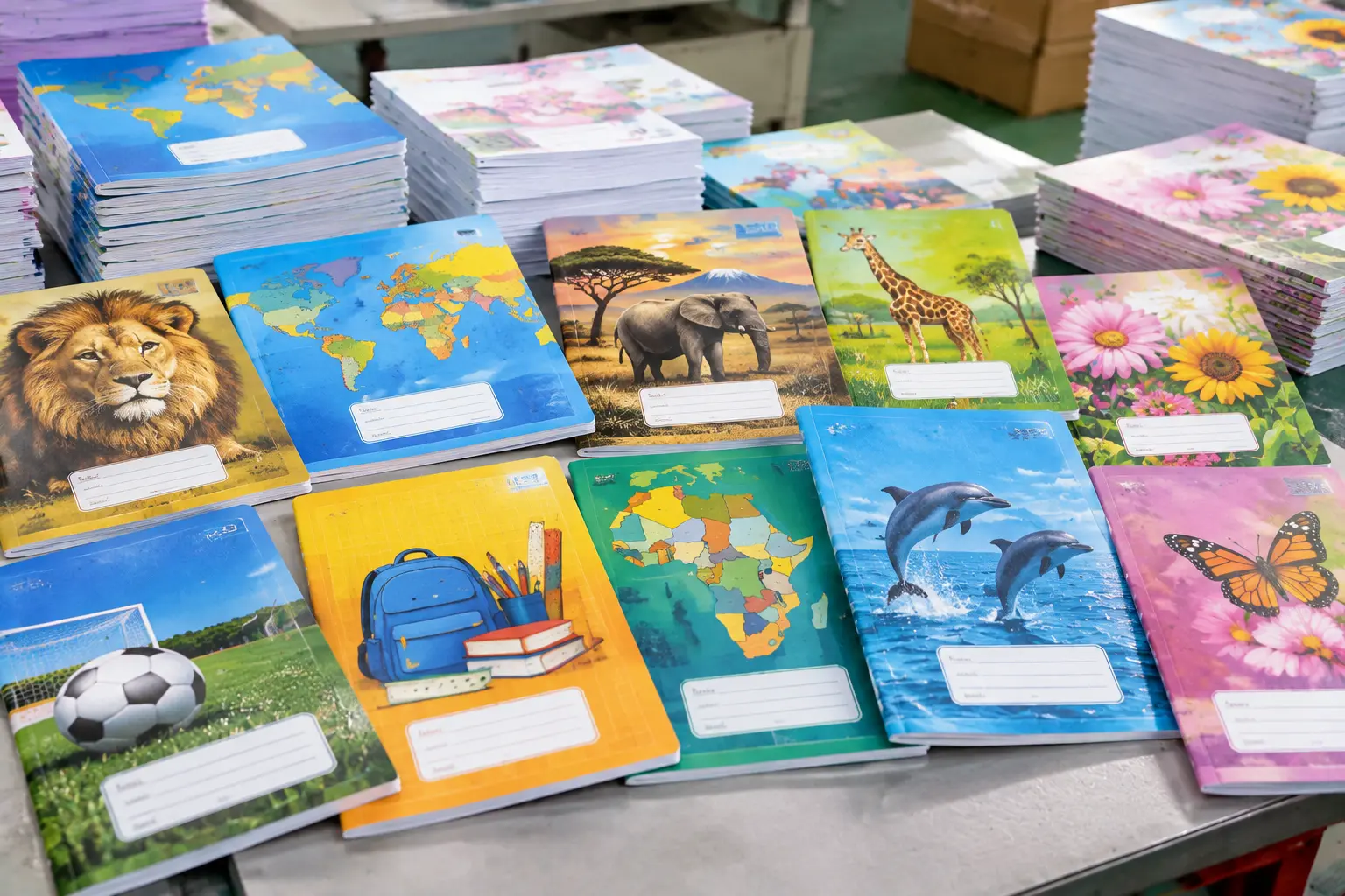 Custom school exercise book cover designs for different markets