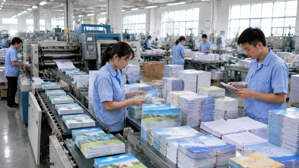 School exercise book manufacturers producing student exercise books in a factory