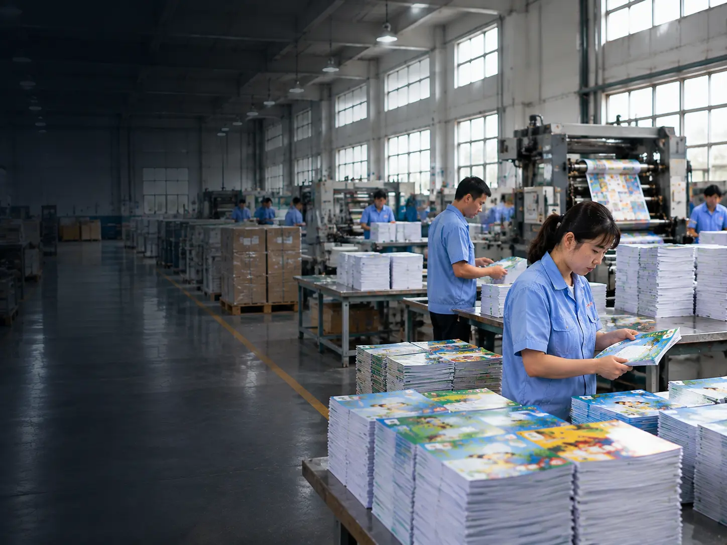 Exercise book manufacturing factory producing school exercise books
