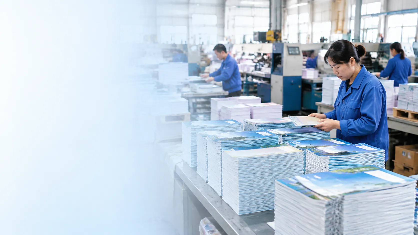 Exercise book manufacturing and notebook production factory